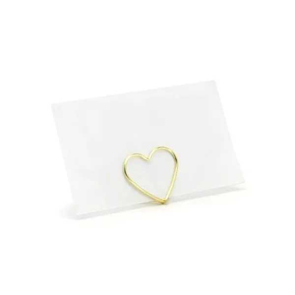 Badaboum Marque Place Clipse Coeur Or Chrome X 10 Pi Ces