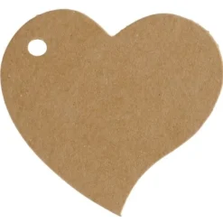 Badaboum Marque Place Coeur Kraft Naturel X10