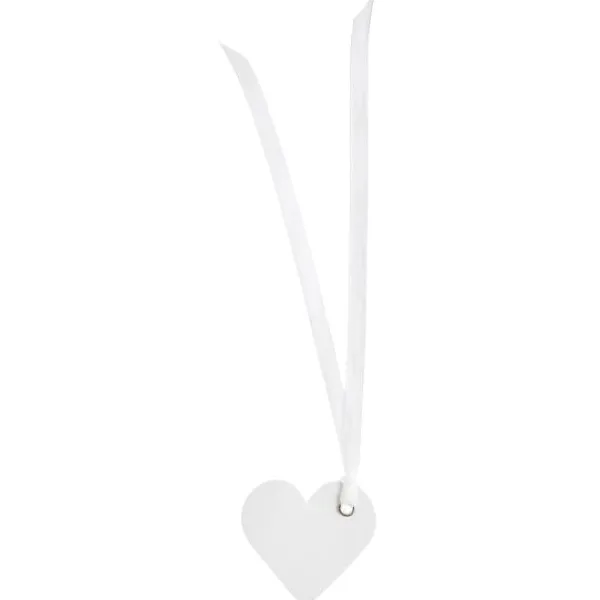 Badaboum Marque Place Etiquette Coeur Avec Ruban X 12 Pi Ces