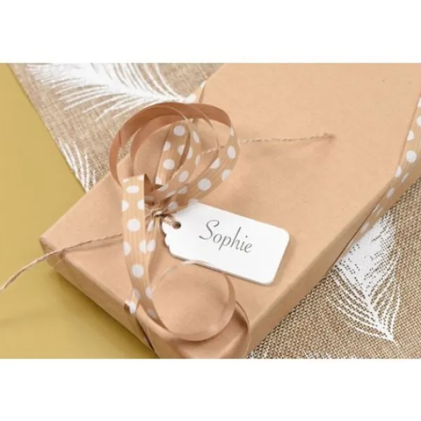 Badaboum Marque Place Etiquette En Bois Blanc X6 Pi Ces