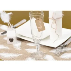 Badaboum Marque Place Etiquette En Bois Noir X6 Pi Ces