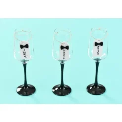 Badaboum Marque Place Etiquette En Bois Noir X6 Pi Ces