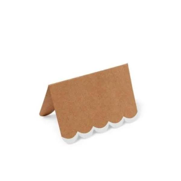 Badaboum Marque Place Kraft Paillet Blanc X 8