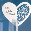 Badaboum Marque Place Mariage En Carton Coeur X 10 Pi Ces