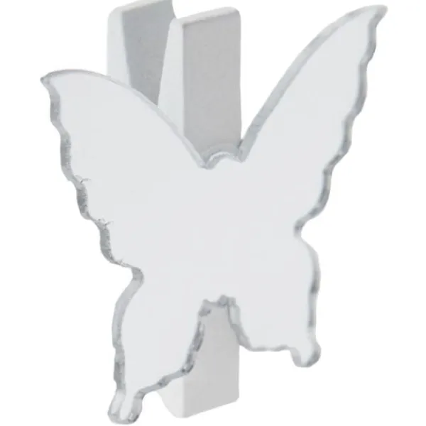 Badaboum Marque Place Miroir Papillon Sur Pince X 6 Pi Ces