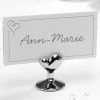 Badaboum Marque Table Chrome Avec Coeur Argent