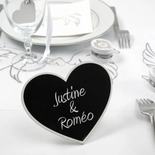 Badaboum Marque Table Coeur En Ardoise
