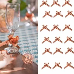 Badaboum Mini Noeud A Tirer Pas Cher Rose Gold X 20 Pi Ces