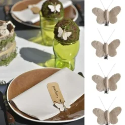 Best Mini Papillon Jute Sur Pince X 4 Pi Ces Theme Jute