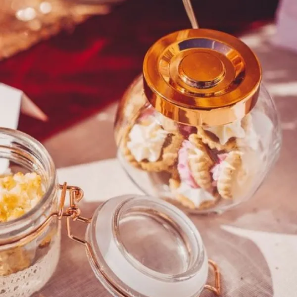 Badaboum Mini Pot Drag Es Mariage Rose Gold En Verre 5 Cm