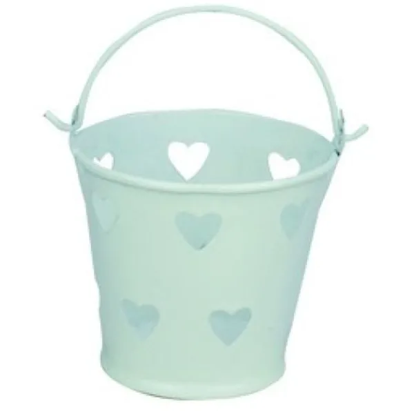 Badaboum Mini Seau M Tal Blanc + Coeurs