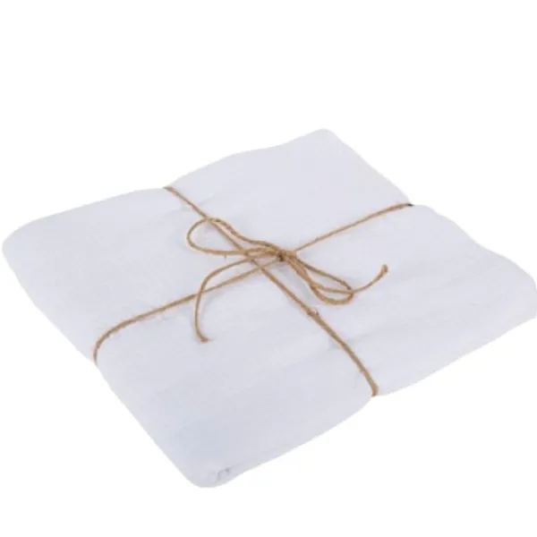 Badaboum Nappe En Gaze De Coton Blanche Rectangulaire