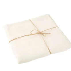 Badaboum Nappe En Gaze De Coton Ivoire Rectangulaire