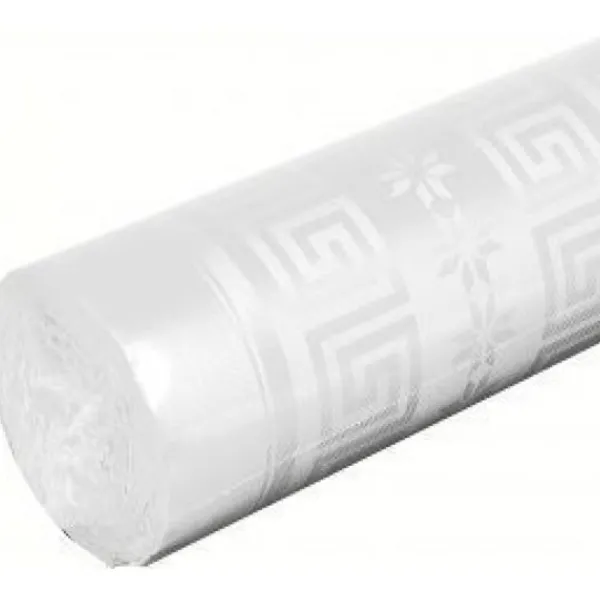 Badaboum Nappe En Papier Damass Blanc 100 M Tres X 1. 18 M New