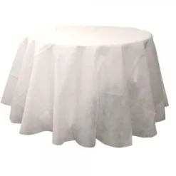 Badaboum Nappe Ronde 180Cm Blanche En Tissu Intisse