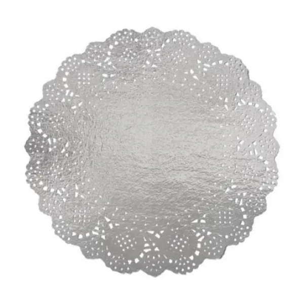 Discount Napperon En Dentelle Argent 26Cm X 6 Pi Ces Theme Dentelle