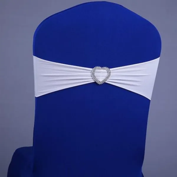 Badaboum Noeud De Chaise Mariage En Coeur Lycra Blanc