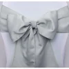 Badaboum Noeud De Chaise Mariage En Satin Argent