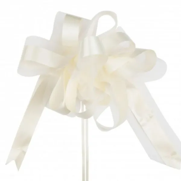 Badaboum Noeud En Tulle Ecru 50Cm X2 Clearance