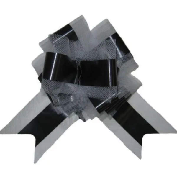 Badaboum Noeud En Tulle Noir 50Cm X2 Discount