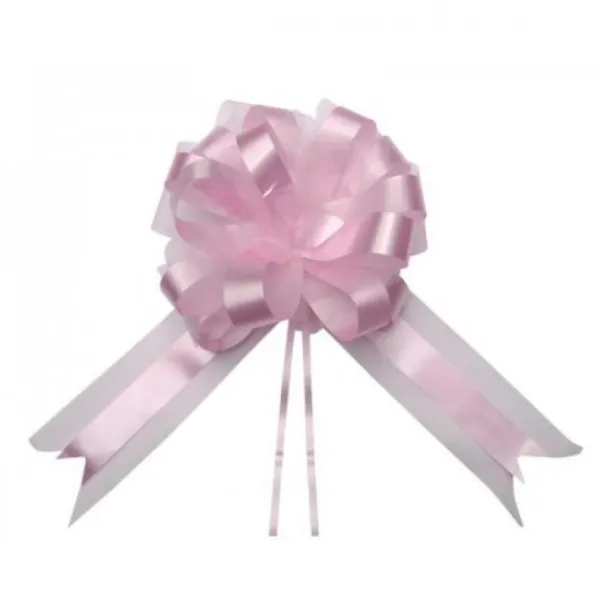 Badaboum Noeud En Tulle Rose 50Cm X2 New