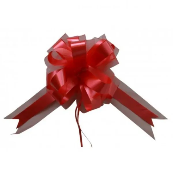 Badaboum Noeud En Tulle Rouge 50Cm X2 Discount