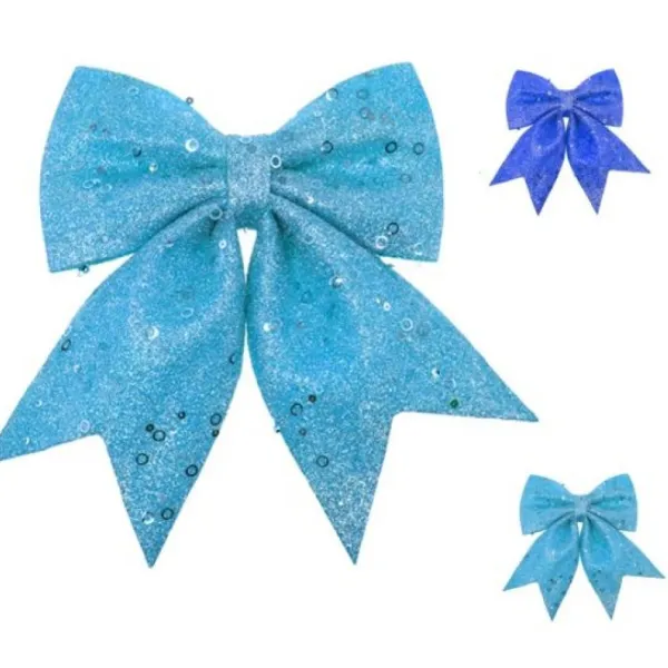 Badaboum Noeud Papillon Paillet De Noel Bleu Turquoise Discount