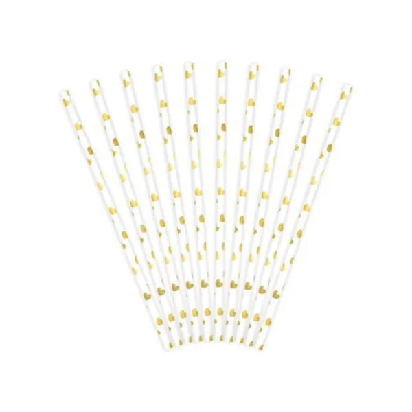 Badaboum Paille Candy Bar Avec Coeurs Dor S X 10 Pi Ces