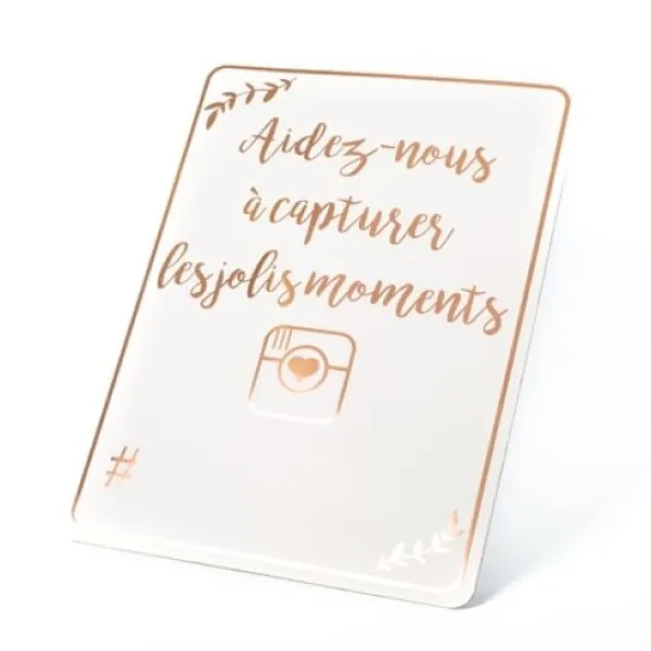 Badaboum Panneau Kraft Reseau Sociaux Rose Gold
