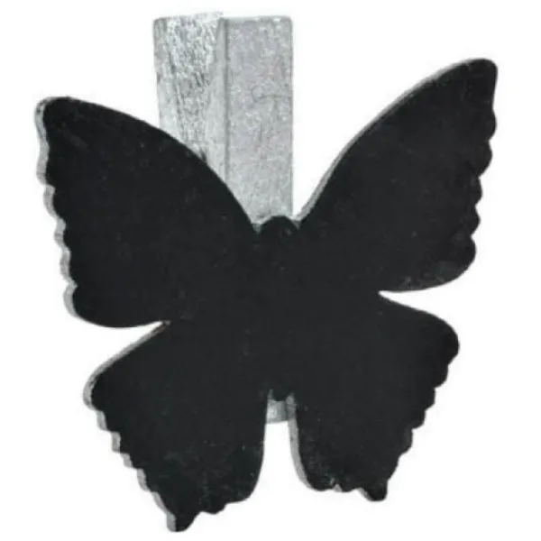Badaboum Papillons Ardoise Argent X6