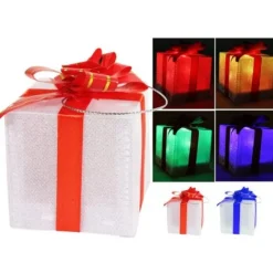 Badaboum Paquet Cadeau Lumineux Led Variation De Couleurs Outlet