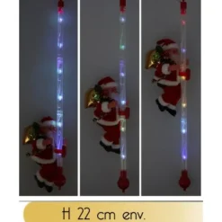 Badaboum Pere Noel Automate Grimpeur Sur Baton Lumineux Clearance