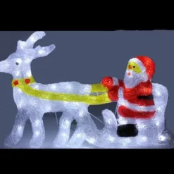 Badaboum Pere Noel Et Renne Lumineux En Acrylique 48 Led Online