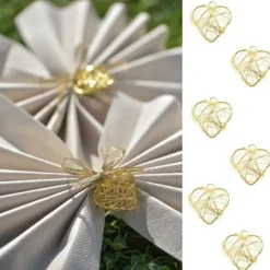 Badaboum Petit Coeur En M Tal Or Deco Mariage X 6 Pi Ces
