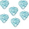 Badaboum Petit Coeur En M Tal Turquoise Deco Mariage X 6 Pi Ces