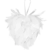 Badaboum Petit Coeur En Plume Blanc 12Cm