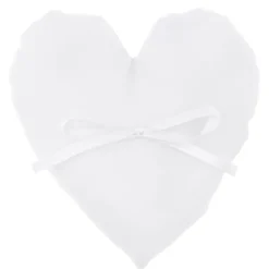 Badaboum Petit Coussin Porte Alliance Coeur Blanc