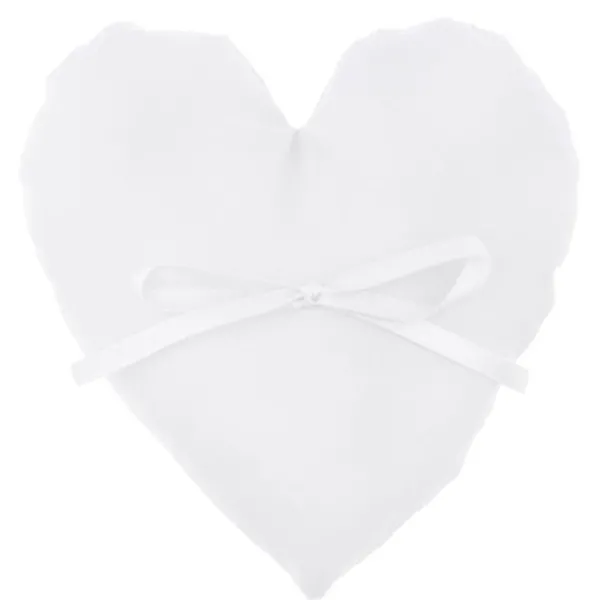 Badaboum Petit Coussin Porte Alliance Coeur Blanc