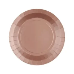Badaboum Petite Assiette En Carton Ronde Rose Gold X 10 Pi Ces