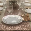 Badaboum Petite Assiette Plastique Ronde Liser Rose Gold X 10 Pi Ces
