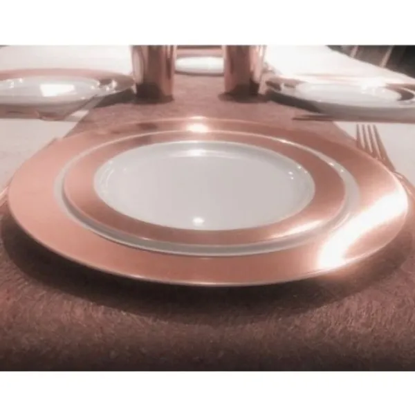 Badaboum Petite Assiette Plastique Daytona Rose Gold X 6 Pi Ces