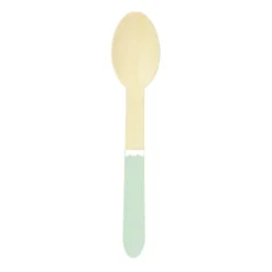 Clearance Petite Cuill Res En Bois Vert Pastel X 8 Pi Ces Theme Deco Pastel
