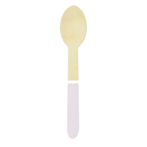 Hot Petite Cuill Res En Bois Rose Pastel X 8 Pi Ces Theme Deco Pastel
