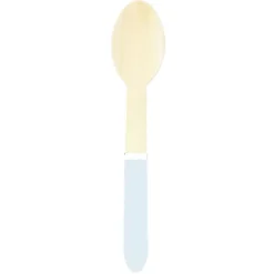 Hot Petite Cuill Res En Bois Bleu Pastel X 8 Pi Ces Theme Deco Pastel