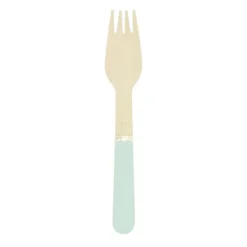 Outlet Petites Fourchettes En Bois Vert Pastel X 8 Pi Ces Theme Deco Pastel