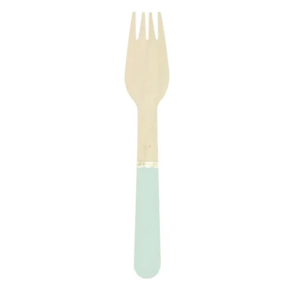 Outlet Petites Fourchettes En Bois Vert Pastel X 8 Pi Ces Theme Deco Pastel