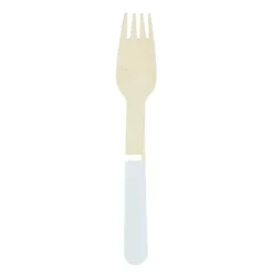 Discount Petites Fourchettes En Bois Bleu Pastel X 8 Pi Ces Theme Deco Pastel