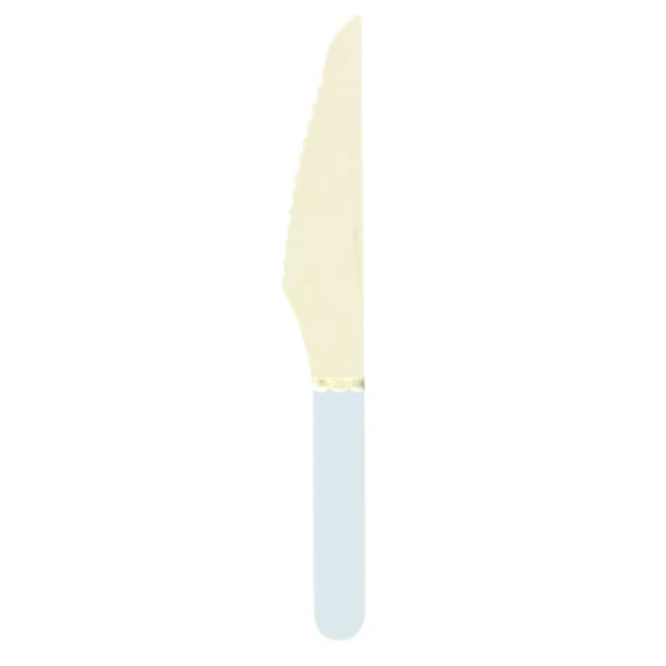 Sale Petits Couteaux En Bois Bleu Pastel X 8 Pi Ces Theme Deco Pastel