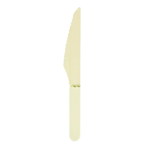 Sale Petits Couteaux En Bois Jaune Pastel X 8 Pi Ces Theme Deco Pastel