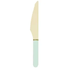 Discount Petits Couteaux En Bois Vert Pastel X 8 Pi Ces Theme Deco Pastel